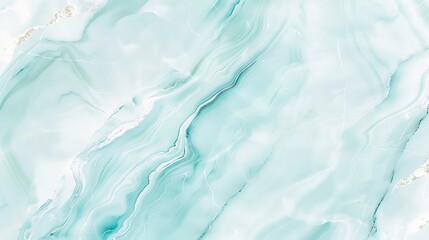 Aufkleber - Artistic image of stucco or marble background surface in pastel light blue white and turquoise colors : Generative AI