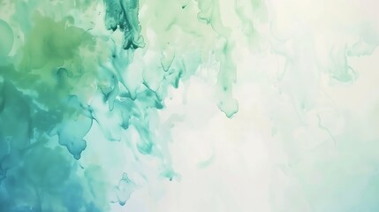 Aufkleber - Blue green abstract watercolor Art background for design Daub spot stain : Generative AI
