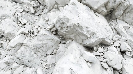 Aufkleber - White rock texture Gray stone background Grunge background with space for design Rough rocky surface with cracks : Generative AI
