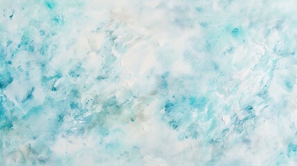 Aufkleber - Artistic image of stucco or marble background surface in pastel light blue white and turquoise colors : Generative AI