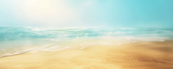 Canvas Print - Sand beach and sky background
