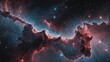 Interstellar nebulae forms of cosmic dust clouds, star birth regions deep space galaxy formations, Generative AI