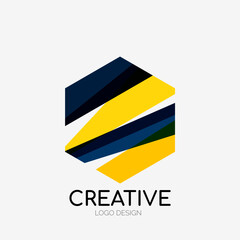 Poster - Modern abstract logo design. Geometric vector art. Clean overlapping lines and abstract shapes. Perfect for modern brand