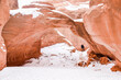 Sand Dune Arch at Arches National Park in winter.