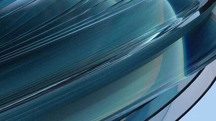 Wall Mural - Fresh Mysterious Luxury Bezier Curve Art Elegant Modern 3D Rendering Abstract Background in Blue Crystal