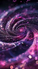 Poster - Glitter pink purple magic swirl.