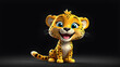 © Udayakumar - a cartoon cheetah with a happy face funny happy and cute cheetah laughing. leopard cartoon