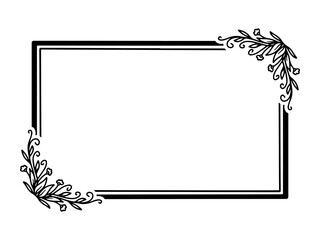 Wall Mural - hand drawn flower sketch line art