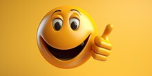 Emoticon Doing A Thumbs-up Gesture Is A Universal Symbol Of Approval, Encouragement, Or Satisfaction. It Typically Features A Smiley Face With A Hand Raised 