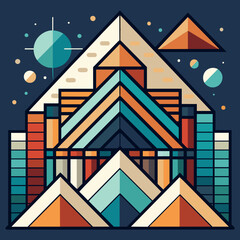 Poster - A geometric vector pattern inspired by the patterns found in financial data. vektor illustation