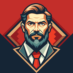 Poster - A geometric vector pattern inspired by corporate logos and branding. vektor illustation