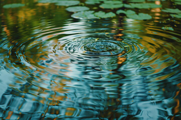 Poster - Water splash in the forest. Water is the source of life. A slide background for showcasing the importance of water. Background image. Created with Generative AI technology.