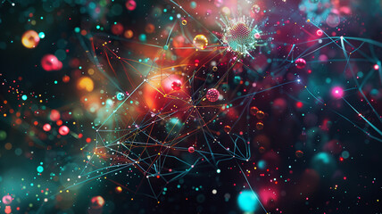 Wall Mural - colorful abstract background with lights.