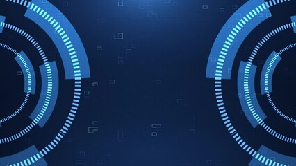 Abstract background with HUD elements. Business corporate abstract animation, digital technology background for clean presentation. digital data network connections. Seamless loop.