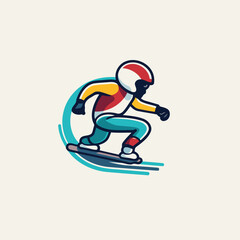 Sticker - Skier vector logo design template. Skier icon. Skier icon.