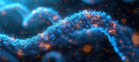 Aufkleber - DNA double helix. DNA molecule structure. Medical science research of chromosome DNA genetic biotechnology in human genome cell. Science laboratory experiments analysis and genetic engineering study.