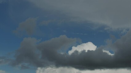 Wall Mural - movement of beautiful clouds in the blue sky, time lapse video. nice nature background for your proj