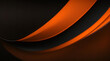 Banner horizontal ancho abstracto geométrico con líneas y formas naranjas y negras. Fondo ancho abstracto horizontal futurista brillante deportivo moderno coloreado.