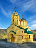 Fototapeta  - Orthodox church in Bielanka village near Gorlice, Low Beskids (Beskid Niski), Poland