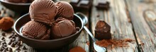 Handcrafted Chocolate Made At Home Ice Cream. Generative Ai.