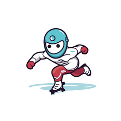 Poster - Astronaut running. vector illustration. Cartoon character. Vector illustration.