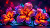 Exotic Flower in Bloom, Bright and Colorful Petals, Natures Beauty in a Tropical Garden, Fresh Floral Background