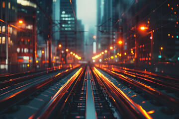 Poster - traffic at night. a slide background for showcasing digital content. background image. created with 