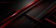 Black abstract diagonal overlap layers background with red light decoration