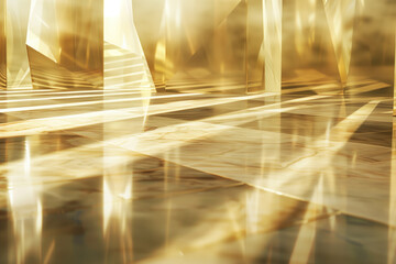 Poster - Abstract background with reflections and caustics. Futuristic background image. Created with Generative AI technology.