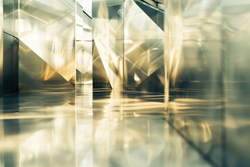 Poster - Abstract background with reflections and caustics. Futuristic background image. Created with Generative AI technology.