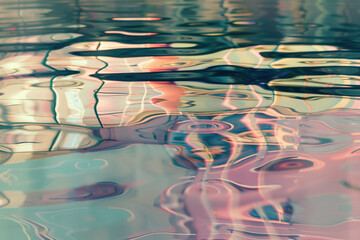Poster - Abstract background with reflections and caustics. Futuristic background image. Created with Generative AI technology.