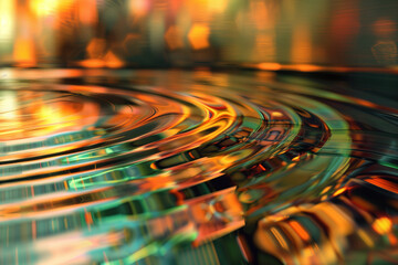Poster - Abstract background with reflections and caustics. Futuristic background image. Created with Generative AI technology.