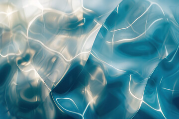 Poster - Abstract background with reflections and caustics. Futuristic background image. Created with Generative AI technology.