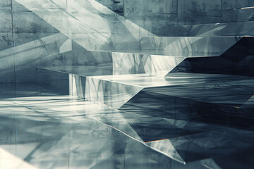 Poster - Abstract background with reflections and caustics. Futuristic background image. Created with Generative AI technology.