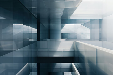 Poster - Abstract background with reflections and caustics. Futuristic background image. Created with Generative AI technology.