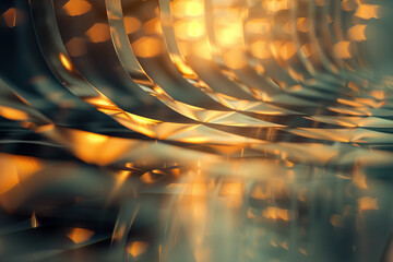 Poster - Abstract background with reflections and caustics. Futuristic background image. Created with Generative AI technology.