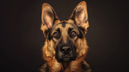 Wall Mural - professional photography, a tiny adult German Shepherd