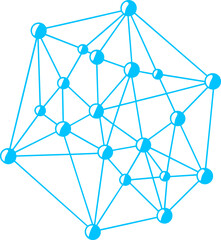 Blue network connection, blue network connection data