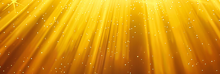 Poster - Golden Sparkle and Shine in an Abstract Light. Festive Decoration and Glowing Bokeh Effect for Celebration