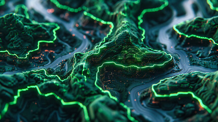 Poster - Abstract Liquid Art in a Microscopic World. Colorful Fractal Patterns and Flowing Ink in a Dark Space