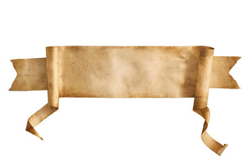 Wall Mural - empty golden banner isolated on transparent background generative ai
