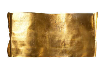 Wall Mural - empty golden banner isolated on transparent background generative ai