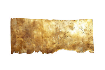 Wall Mural - empty golden banner isolated on transparent background generative ai