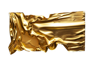 Wall Mural - empty golden banner isolated on transparent background generative ai
