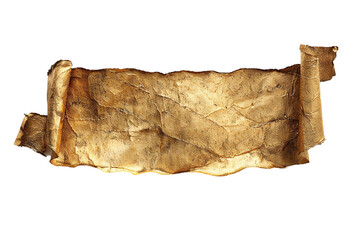Wall Mural - empty golden banner isolated on transparent background generative ai
