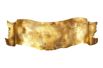 Wall Mural - empty golden banner isolated on transparent background generative ai
