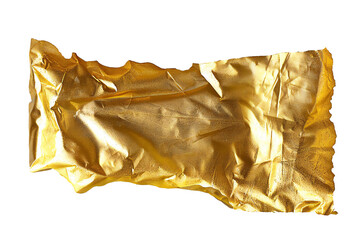 Wall Mural - empty golden banner isolated on transparent background generative ai