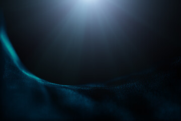 Poster - futuristic digital dotted space with star beams copy space illustration background.