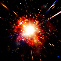 Wall Mural - sunburst. space dust. the elements of this image furnished by nasa.