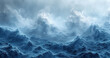 Wavy sea background for graphics use. Created with Ai